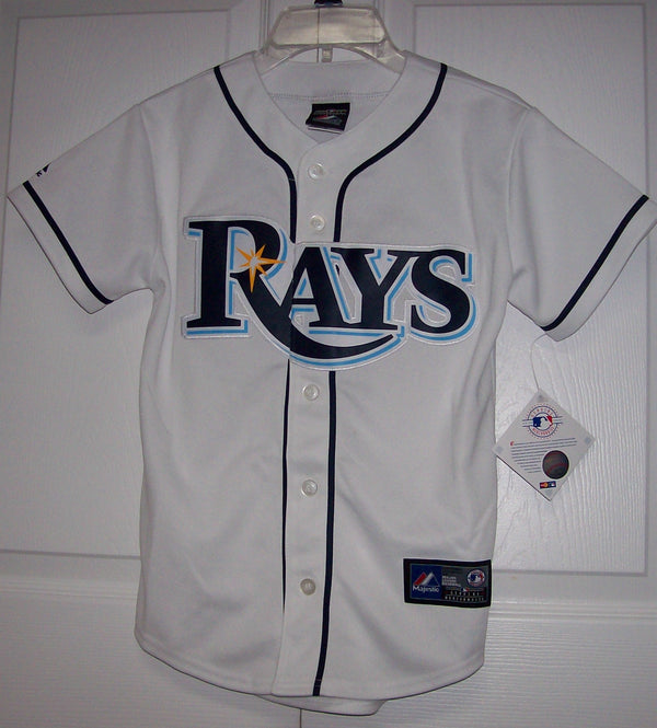 Tampa Bay Rays Majestic Bartlett #8 Youth Baseball Jersey XL Stitched White  USA