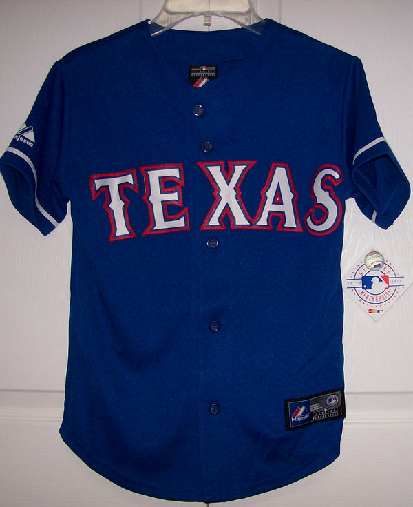 Majestic Athletic MLB Texas Rangers Blue Cool Base Jersey - MLB