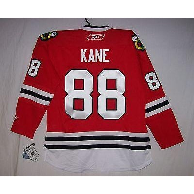 Reebok NHL Chicago Blackhawks Jersey Red Kane 88 Long Sleeve V