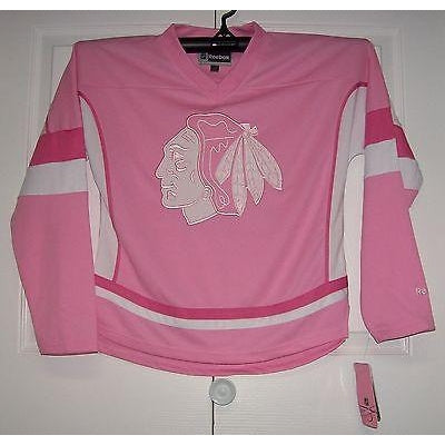 Pink and White Montreal Canadiens Youth Jersey Size L