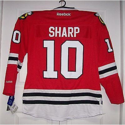 SHARP Chicago Blackhawks Reebok Premier 7185 HOME Red Jersey - Hockey Jersey  Outlet
