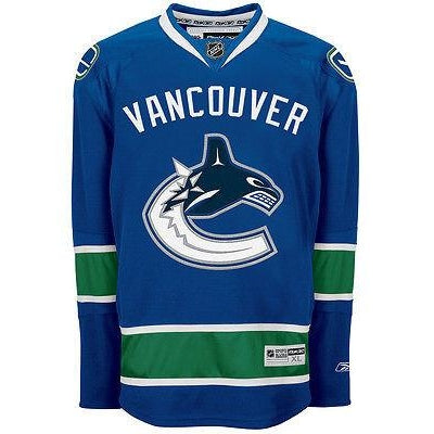 Reebok Women's Vancouver Canucks NHL Blue Green Premier Jersey NWT  Size L