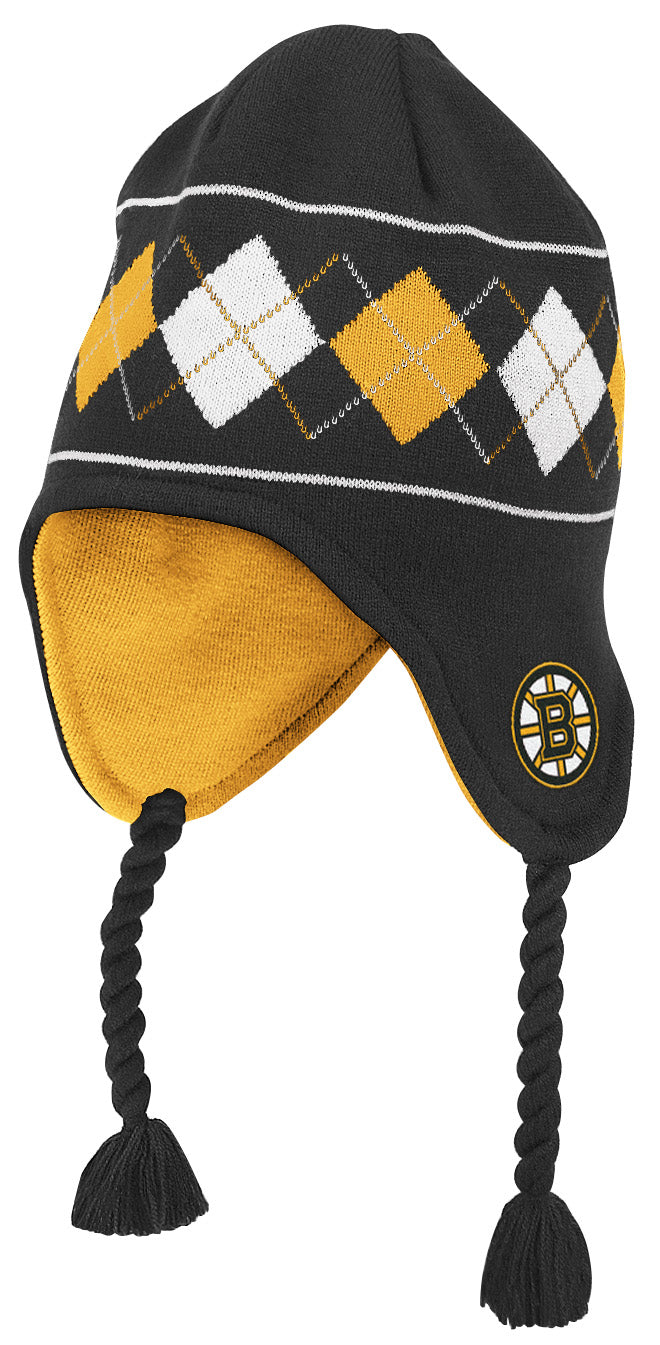 Boston Bruins Reebok Two-Tone Structured Flex Hat - Charcoal/Black