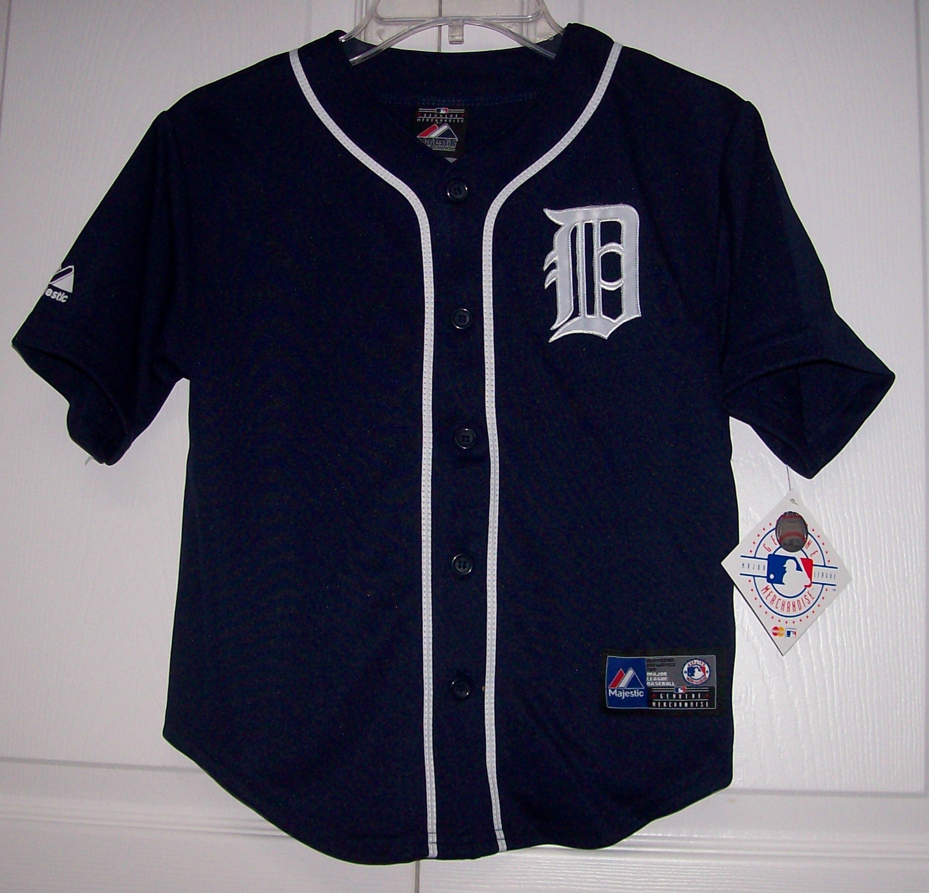 Majestic Mens Size 48 Old English D Detroit Tigers Baseball Jersey