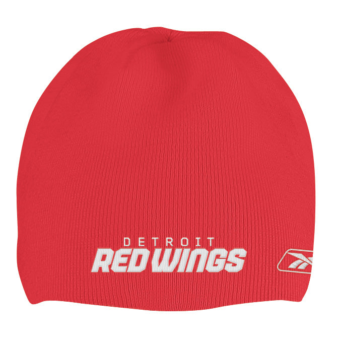 Detroit Red Wings White/Red Reebok NHL Reversible 560 Knit Hat