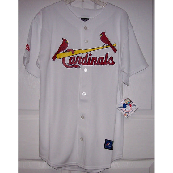 St Louis Cardinals Jersey Button Boys Youth Large 14 16 Short Sleeve Kids