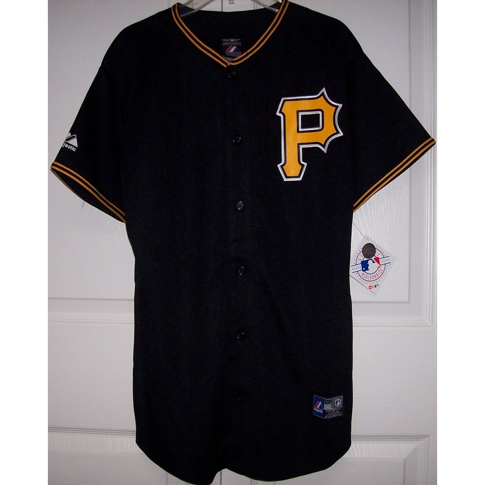 Majestic Authentic Pittsburgh Pirates MLB Baseball Jersey Black Alternate 44