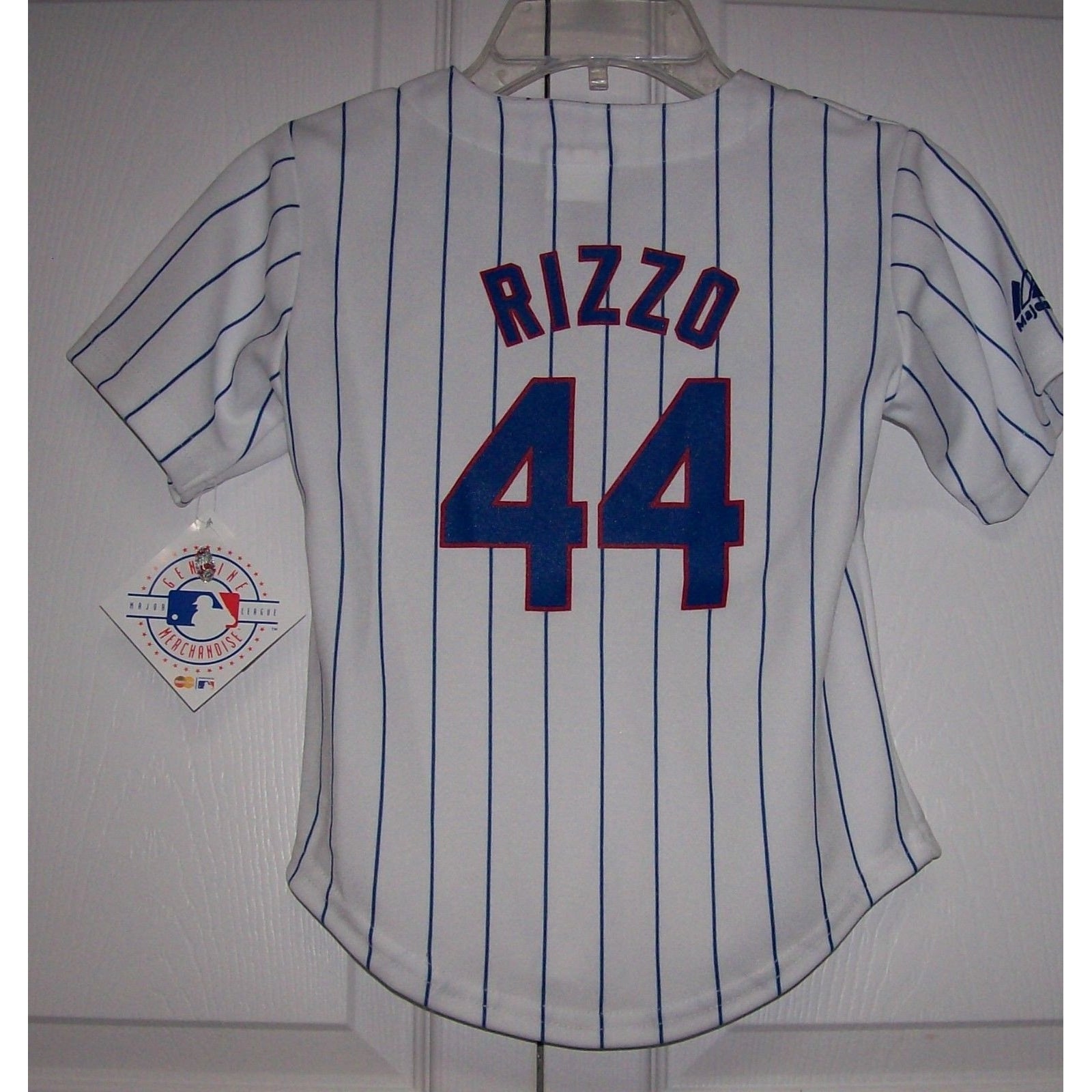 Men's Majestic Anthony Rizzo White/Royal Chicago Cubs Home Flex Base  Authentic Collection Jersey with 100 Years at Wrigley Field Commemorative  Patch