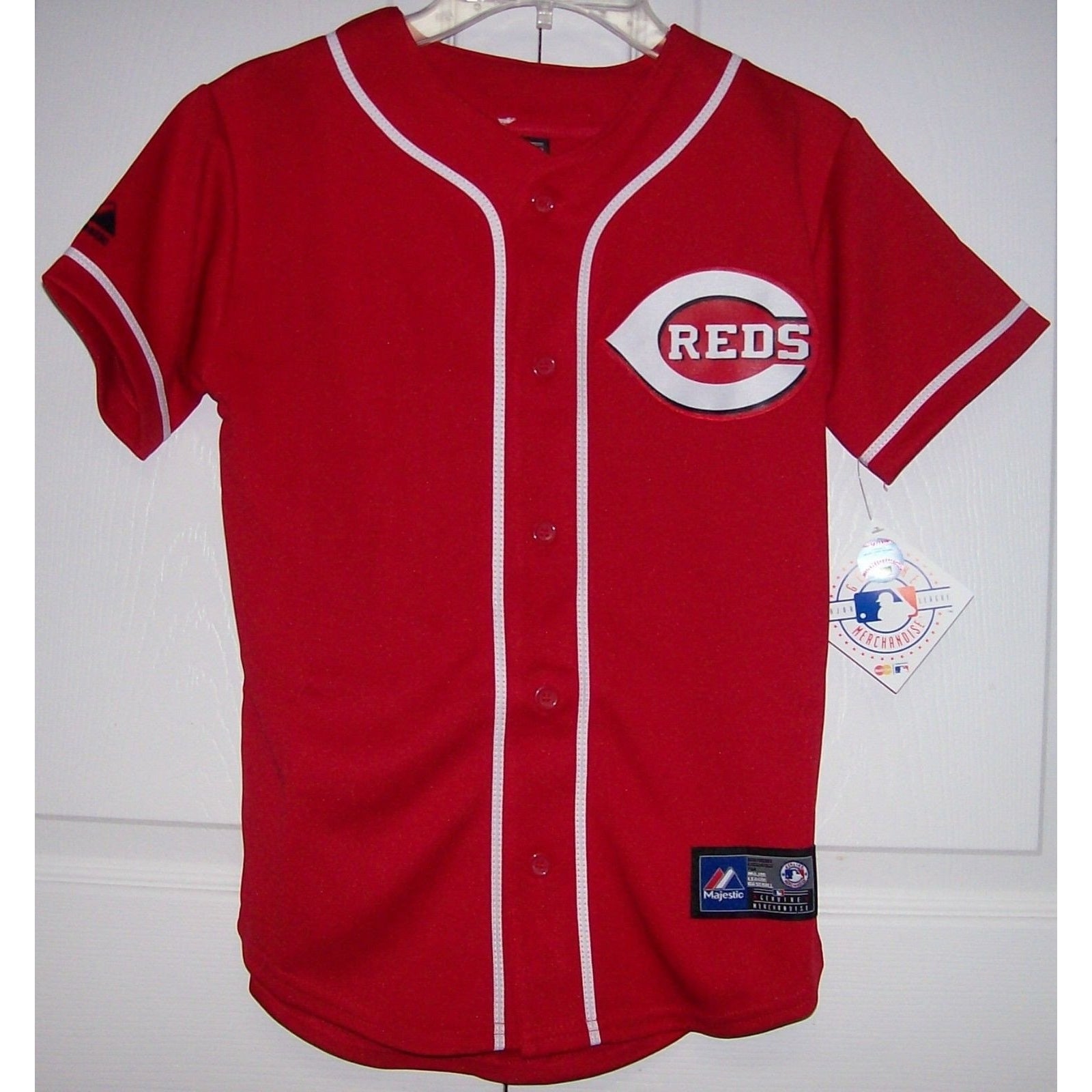 Cincinnati Reds Boys Majestic MLB Baseball jersey RED - Hockey Jersey Outlet